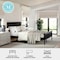 Martha Stewart Jax Queen Size Solid Wood Platform Bed w/Rattan Headboard and Footboard, No Box Spring Req'd, Blk MG-090022-Q-BK-MS - alternate 6